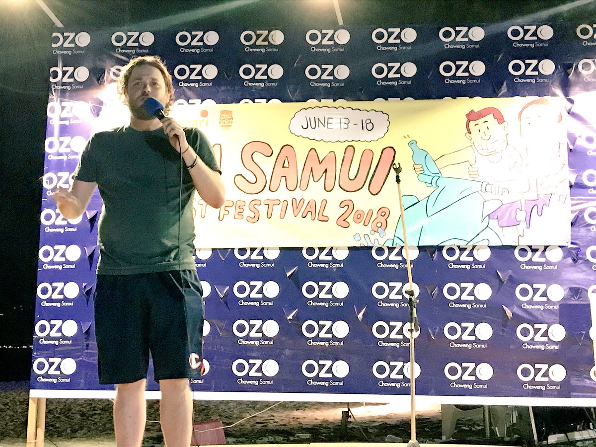 joeblander's tweet image. .@WeedWideWebb escapes the mixing desk to perform at the #kohsamuipodfest18 Gala