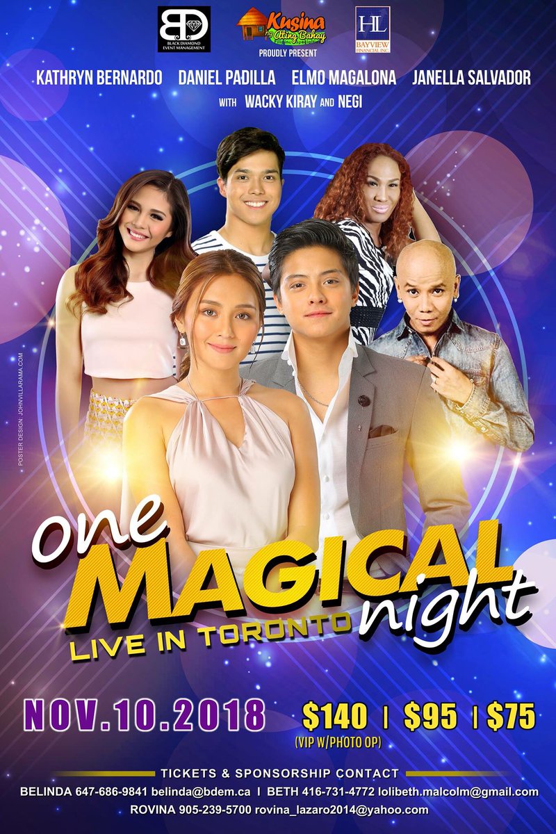 xxKNUniverse_'s tweet photo. KathNiel live in Toronto! Grab your tickets now!!
#OneMagicalNightTO #OneMagicalNightToronto November 10, 2018. Tickets: $140 (VIP with photo op), $95, and $75
More details to follow https://t.co/yzfqXB9jqN