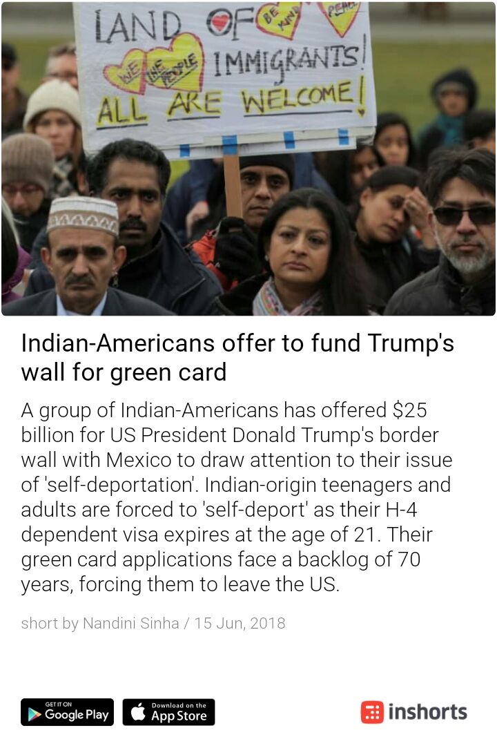 I feel sad, whenever I read news about Indian-Americans facing issues with their visa... I wonder why are they ashamed to come back to India and work for the development of their mother land... #NRI #USIndians 
goo.gl/b4joj4