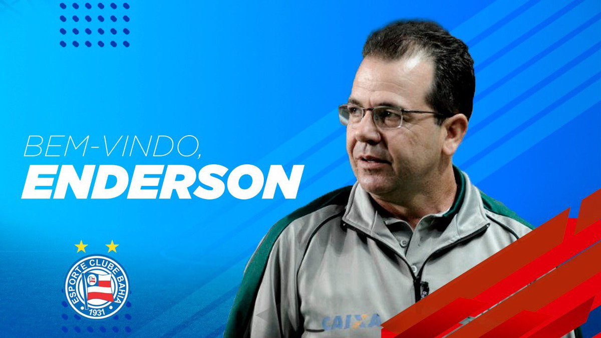 [OFICIAL] Enderson Moreira é o novo treinador do <a href="/ECBahia/">Esporte Clube Bahia</a>.