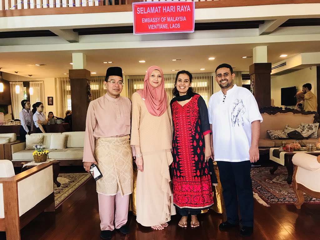 Art Of Living Laos On Twitter Eid Mubarak Best Wishes On This Eid From South East Asia Laos File Pic Artofliving Laos Coordinators With The Malaysian Ambassador To Lao Pdr