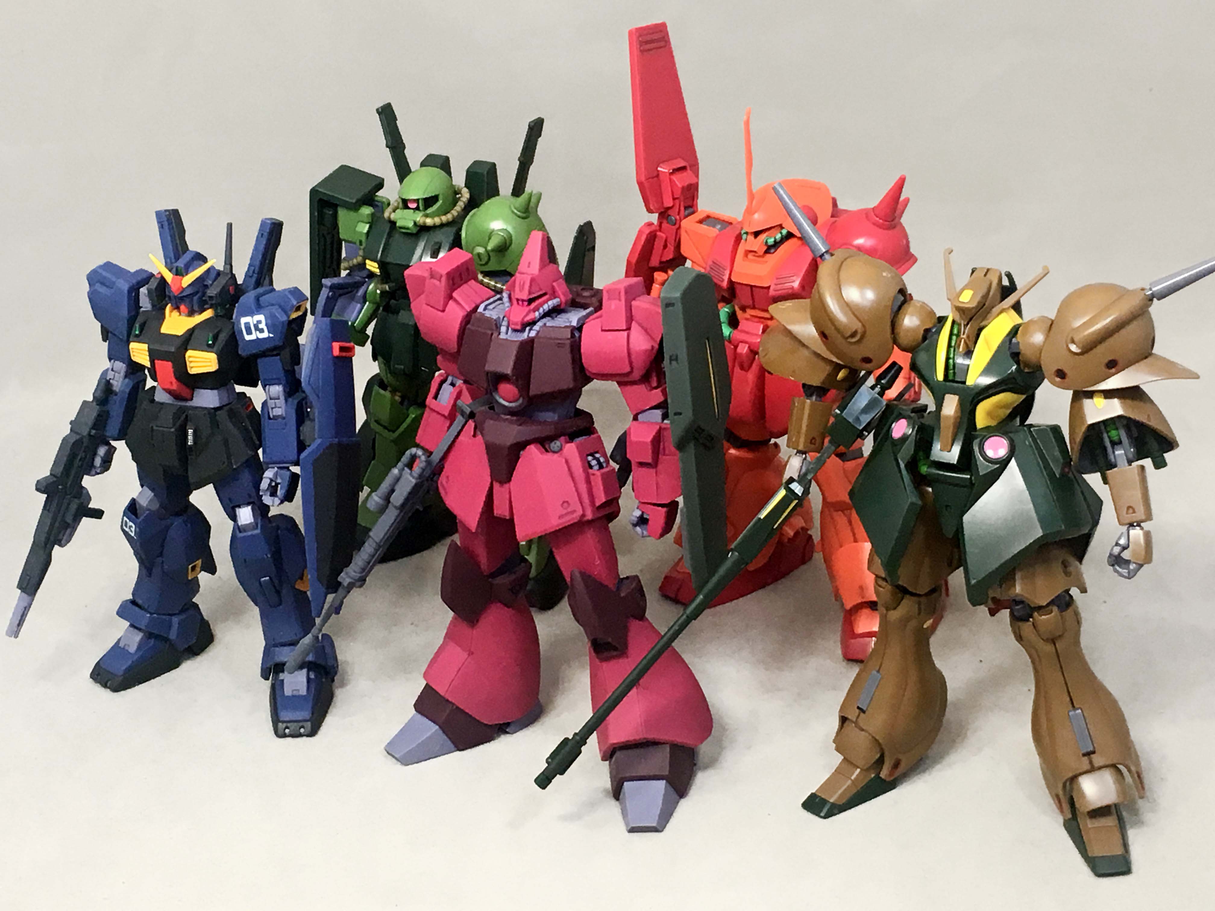 未組立】 HG ガルバルディβ、マラサイ、ガブスレイ、バイアラン