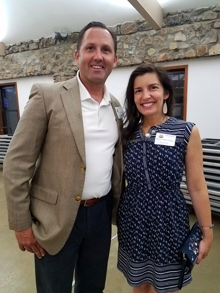 CarrieTergin's tweet photo. With #JeffersonCityHighSchool Principal @JCHS_Principal Bob James at #Classof58 60 Year Class Reunion! He shared a wonderful update about the renovations at #JCHS and the new #CapitalCityHighSchool! Our dads were classmates! #JayPride @jaypridealive @JCPSTWEETS https://t.co/YR7bI9CZNY