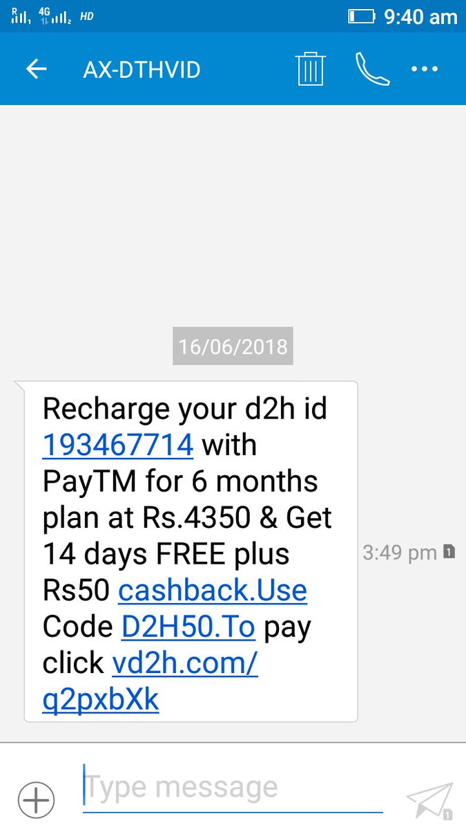 SumathiNa's tweet photo. @Videocond2h I don't have any DTH connection then why iam getting this message are you stealing any details? How you add my mobile number to some ones account?? https://t.co/kn8n4l24n5