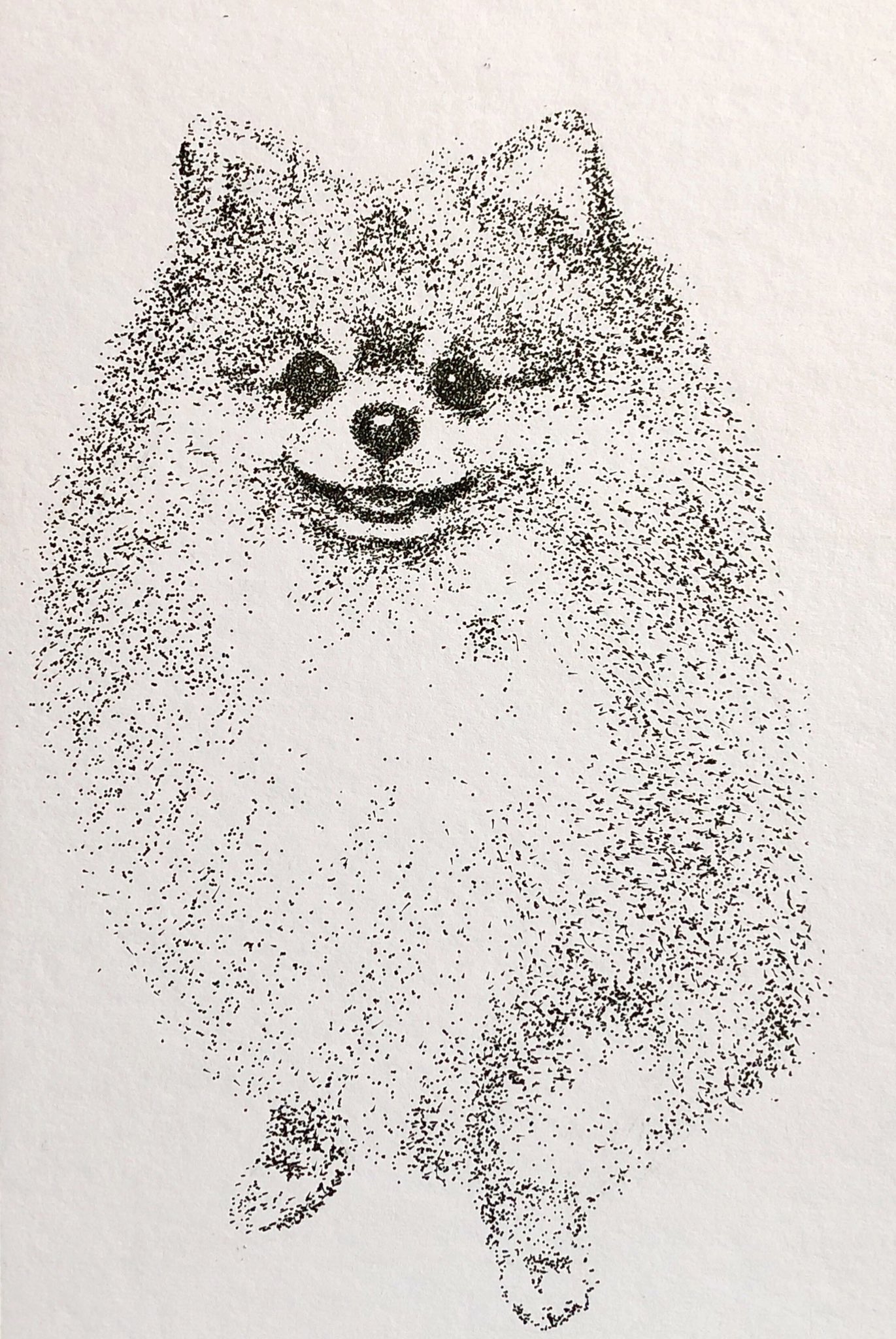 絵画 点描 にやけるオッサン 0_fd09c8077f2d61023757b2677252
