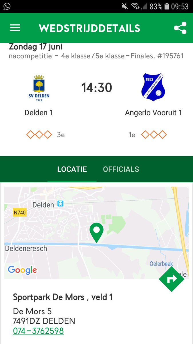 Angerlovooruit's tweet photo. Matchday! Vandaag is de finale van de nacompetitie tegen sv Delden. De wedstrijd begint vanmiddag om 14.30 uur op sportpark de Mors. Kunnen onze jongens een kroon op het werk maken van dit geweldige seizoen? Kom ook naar Delden en steun onze jongens. https://t.co/wPXqqAbwL6