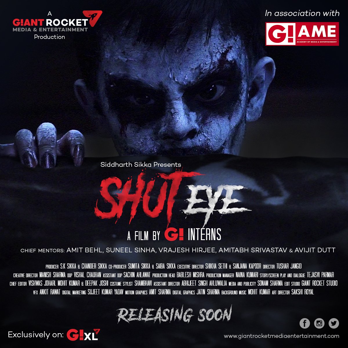 GiantRocketME's tweet photo. Our next short film..."SHUT EYE"..Coming Soon.. Directed by 🎬 G! Interns  😃😃 Please follow our Youtube Channel - https://t.co/g8NtN917yw 
Watch &amp; Enjoy!!

#AFilmByG!Interns #Film #Movie #Director #Poster #Artist #Delhi #Mumbai #ShortFilm #ComingSoon #Producer #Life #Enjoy https://t.co/oLe3NSKp4M