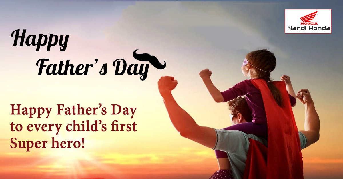 NandiHonda's tweet photo. He is the first superhero in every child’s eyes! His care and love made us feel secure and safe! Happy Father’s Day to the unsung hero in each and every family! 

Visit us @ https://t.co/if5pc9WYxG

#Fathersday #NandiHonda https://t.co/ySV6AAHGgA