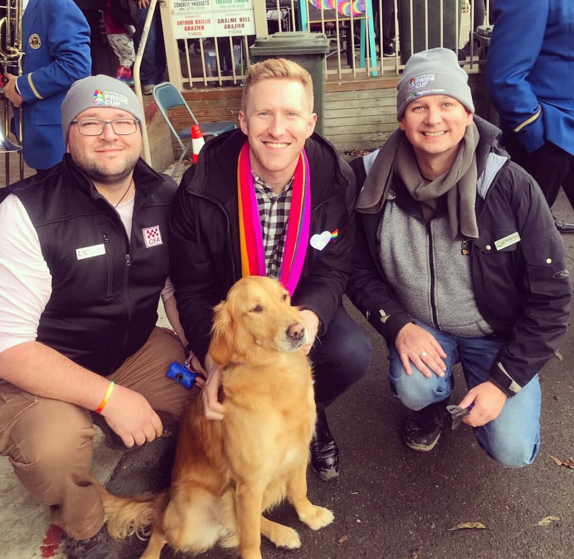 Ambassador &amp; Founder @RussellWright83 <a href="/jasonballau/">Jason Ball</a>  &amp; local Baw Baw Shire Councillor Michael Leaney at #gippslandpridecup 2018 celebrating diversity &amp; inclusion in sport. Be sure to get along to a Pride Cup near you and show your support for diversity &amp; inclusion in sport.