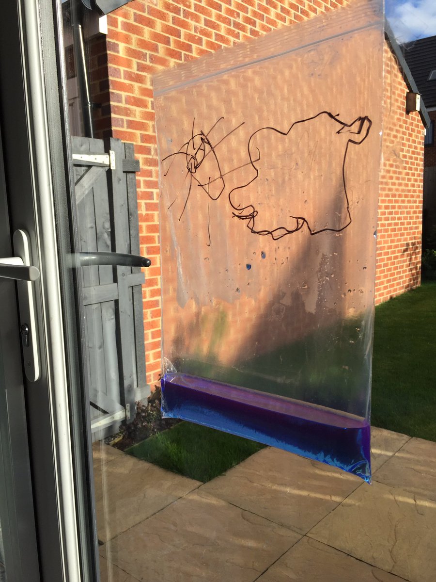 geekygeography's tweet image. Weekend Geography with my 4 year old - water cycle in a bag!