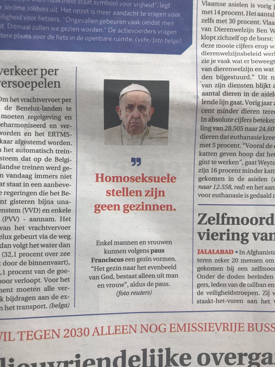 Heb uw naasten lief zeggen ze dan...
Deze keer heb je toch ongelijk mijn beste Francis
‘Amen’