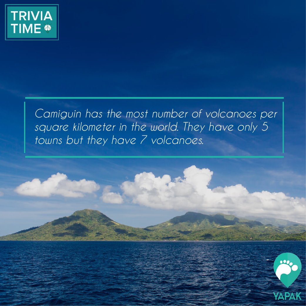Yapak_PH's tweet photo. Imagine only 5 towns but 7 volcanoes!!!

#Yapak #TriviaTime #explorelocallovelocal https://t.co/VDNqiyInXN