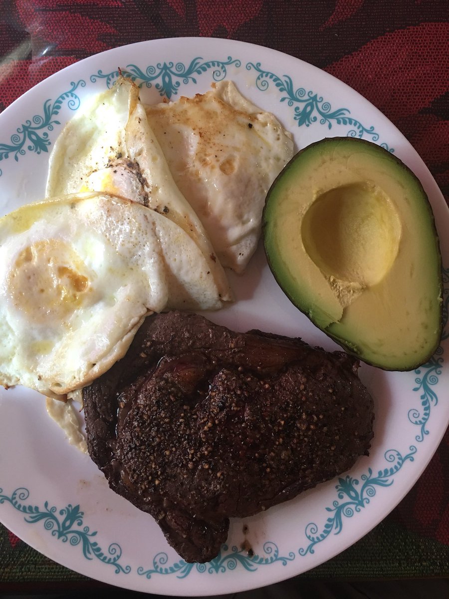 KetoSpencer's tweet photo. Breakfasting anyone? Wild bison ribeye 🥩 and eggs 🍳. #foodporn #Ketogenic #ketolife https://t.co/D9N74Z2wBq