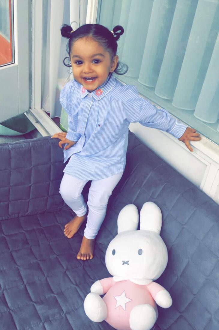 TanvirH's tweet photo. She’s smiling, I am melting! #HappyFathersDay https://t.co/E3JEfPFpuz