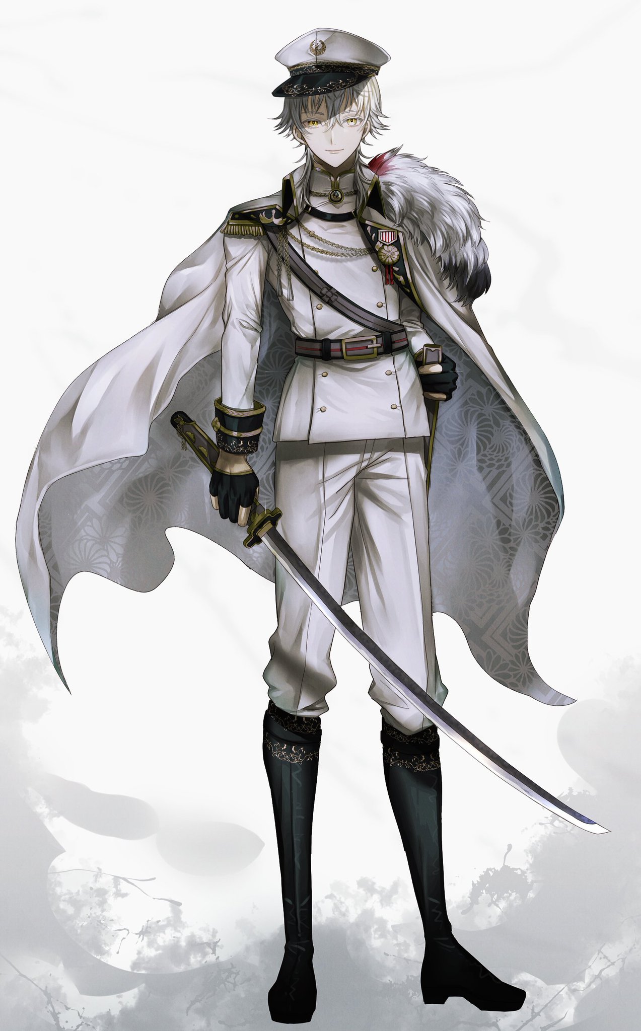 アバンドン蘭花 Auf Twitter お題箱 鶴丸の衣装を軍服化 黒色差分はおまけ アバンドン蘭花 Auf Twitter お題箱 鶴丸の衣装を軍服化 黒色差分はおまけ