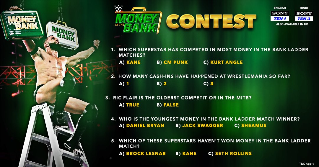 SPN_Action's tweet photo. The #MITBContest is underway!

Answer them correctly and stand a chance to win the Official WWE Merchandise!

T&amp;Cs 👉🏻 https://t.co/HcAbFBotjQ https://t.co/AjL21xL9av