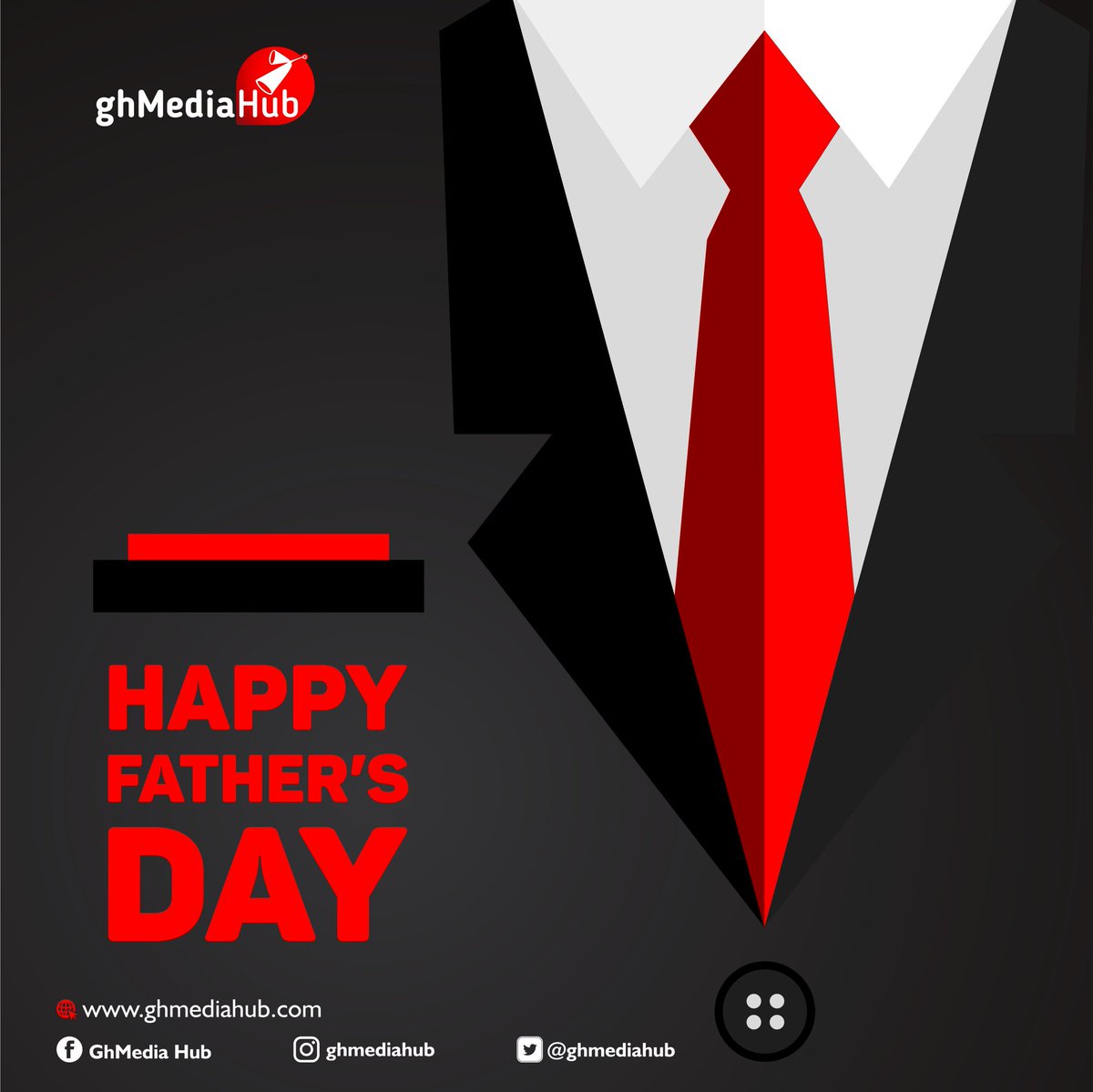 ghmediahub's tweet photo. From the team here at #ghmediahub, we say a big HAPPY FATHER'S DAY to all fathers. 
Continue to be that pillar. We love you! 
#fathersday #HappyFathersDay #ghnews #ghpolitics #ghsports #accra #ghana #Fathers #Love #SuperDads #ourheroes https://t.co/KKsUso4v9d
