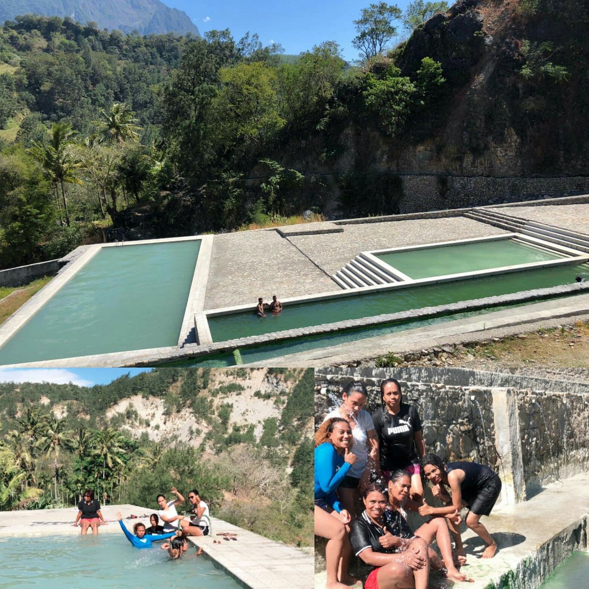 ochobaptista's tweet photo. Marobo, hot spring water Timor leste. 26km with 1 hour driving from Maliana toward Bobonaro. 49 degree hot water. Best time to swim arround 8am to 10am.
#zelotravel #zelocameirao #timorlestetourism #timorlesteparadise #timorlestemountain #marobotimorleste #marobo https://t.co/pqInXfhhdJ