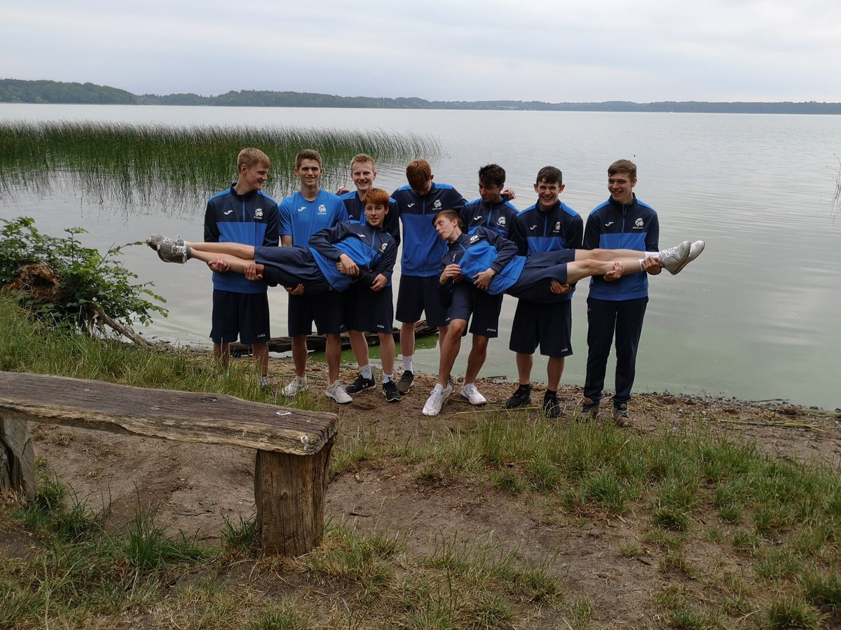 Pre-game walk at the lake before our Bronze Medal match at 11.45 (UK Time) #CI18 #ScotlandAs1