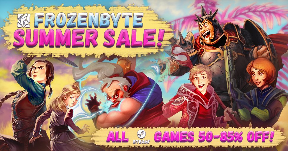 Frozenbyte's tweet photo. It's that time of the year again! All our @steam_games are on sale with awesome discounts! https://t.co/0tkAvo8VuN
#trinelogy #shadwen #nineparchments #frozenbyte #shadowgrounds https://t.co/y7WrEGH9SM
