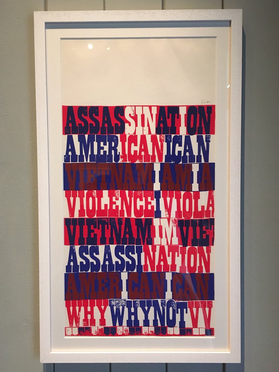 ThinkingType's tweet photo. Knew it would be good but had stupidly underestimated just how moving Corita Kent show @museumartcraft would be 💪❤️ Lovely Friday visit with @csmgraphics Stage 1 + @SarkyType Go!!! https://t.co/BiuxpQT8oo