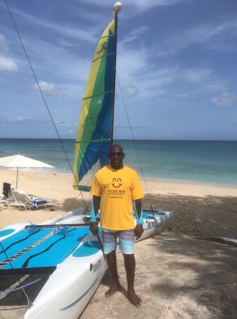 BlissBrewCo's tweet photo. #lookinggood Ryan, the water sports manager @FairmontHotels #Barbados is styling a @BlissBrewCo #CrowdfundingCampaign t-shirt! The #bliss is spreading, evening to the sunny shores of the #Caribbean 😎 https://t.co/AMNmQ03QEM