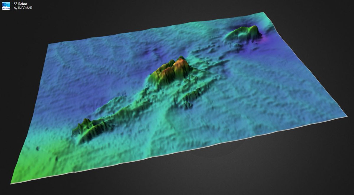 followtheboats's tweet photo. #OnThisDay 1917
SS Raloo Cargo Vessel 71.4m Long 10m Wide sank 27km SW of #CarnsorePoint #Wexford 51m deep #INFOMAR
Check out the 3D model here: https://t.co/tcHxtjEPIs
@GeolSurvIE @MarineInst https://t.co/ImkkXp7Rkl