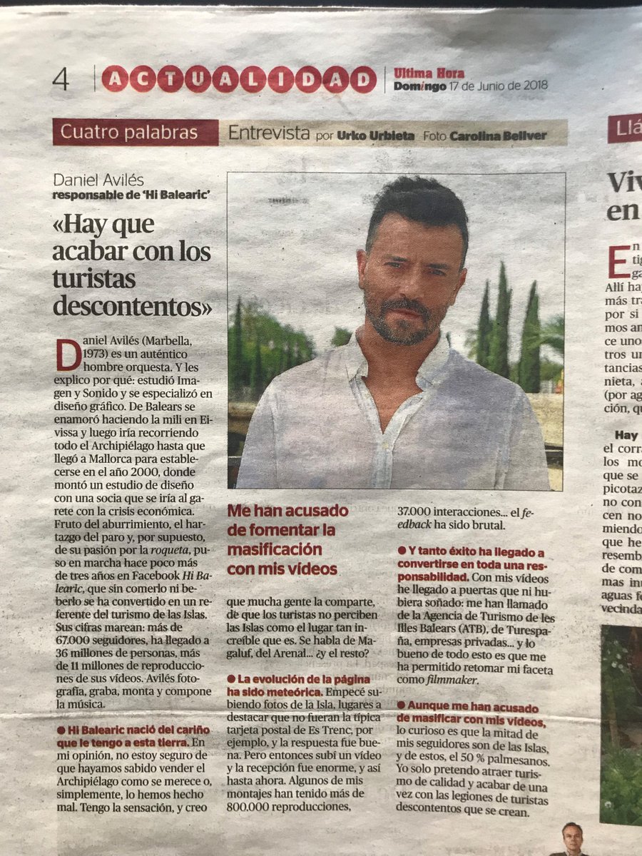 Daniel_daviles's tweet photo. Primera entrevista en prensa :-P
#Filmmaker #hibalearic https://t.co/MUvMFlotkj
