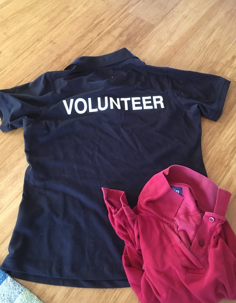 Out with the old (red) in with the new (blue) tshirt. #volunteerwork #wornwithpride #lovehelpingothers