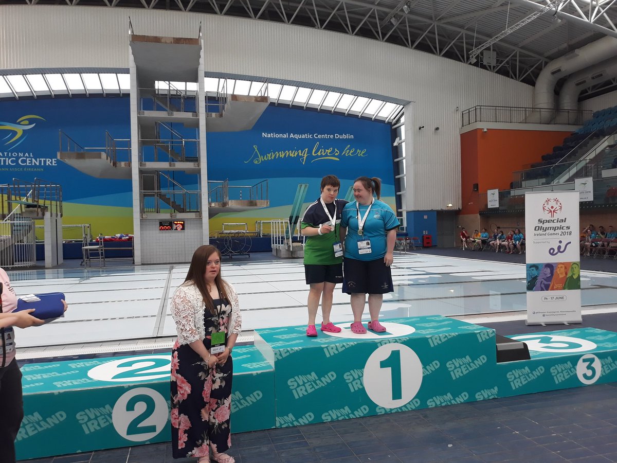 SoiSwimming's tweet photo. @SpecialOlympics World Games medallist Eleanor Murray honours our winners at the @nacdublin @SOIreland #PlayYourPart #IrelandGames https://t.co/RFxjak7LJu