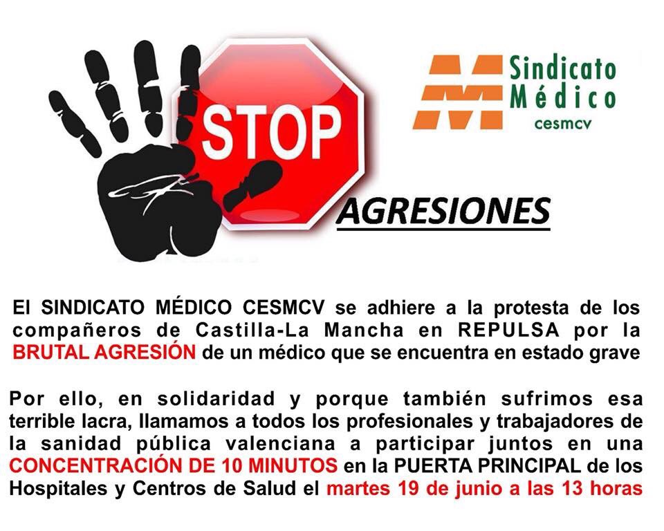 COMAlicante's tweet image. La Junta Directiva del @COMAlicante se adherirá el martes 19 junio (13:00h) a las concentraciones propuestas por @AlicanteCesm por la brutal #agresión a nuestro compañero #medico de Toledo 

Para 10’ por 🎗#STOPAgresionesSanitarios