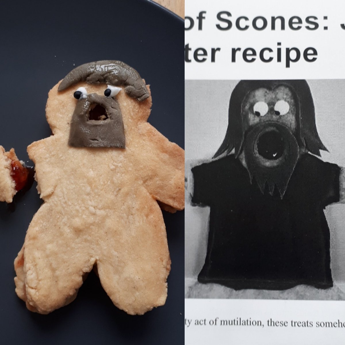 pennysims's tweet photo. Tried to make Game of Thrones inspired 'Jammy Lannister' biscuit and it turns out looking like Peter from Family Guy #cakefail #biscuitfail https://t.co/YpXEfQsCps