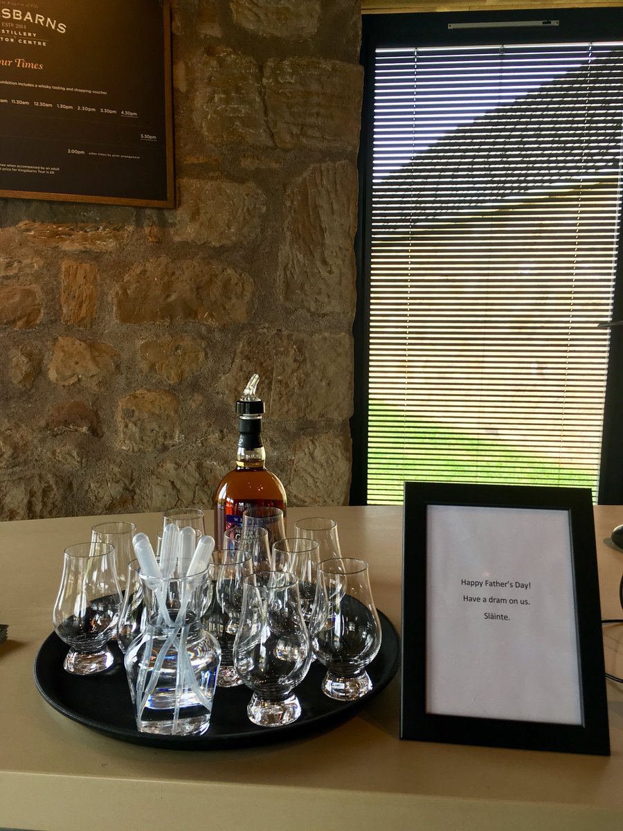 KingsbarnsDist's tweet photo. Happy Father’s Day! Any dads in today are welcome to have  a wee dram on us. https://t.co/FzixYemxhx