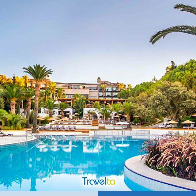 Travelta's tweet photo. Luieren bij de zwembaden in de weelderige tuin vol palm-, olijf- en pijnbomen, een plekje in de zon aan één van de twee zandstranden direct voor de deur of glijbanen testen in het aquapark. ☀🌴 ➜ https://t.co/FMYBqRQLrl https://t.co/7zcYdF9ceh