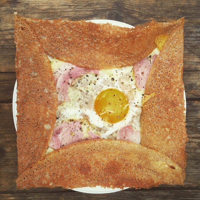 Proper Ham cheese and egg galette <a href="/altrinchammkt/">Altrincham Market</a> . Nowhere else in Manchester. It’s tasty, it’s gluten free. Giggity giggity...