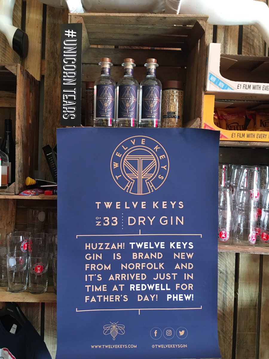 TwelveKeysGin's tweet photo. Huzzah! Twelve Keys Gin is at Redwell’s just in time for Father’s Day! Phew! @TwelveKeysGin @Redwellbrewing @NorwichArtBoot #FathersDay2018 #twelvekeysgin #indulgetheunexpected https://t.co/BSBlgHlq4c