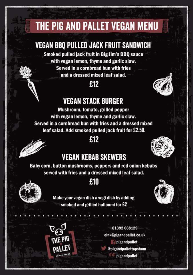 Vegan menu live from Wednesday. <a href="/LoveTopsham/">Love Topsham</a> <a href="/DevonFoodLovers/">Devon Food Lovers</a> <a href="/DevonLiveFood/">Devon Food & Drink</a> <a href="/Devon_Exeter/">#ExeterLive</a> <a href="/AnnaTurns/">Go Toxic Free</a> <a href="/atasteofdevon/">A Taste of Devon</a> <a href="/rivercottage/">River Cottage</a> <a href="/devonwoodsmoke/">Marcus Bawdon</a> #eatresposibly