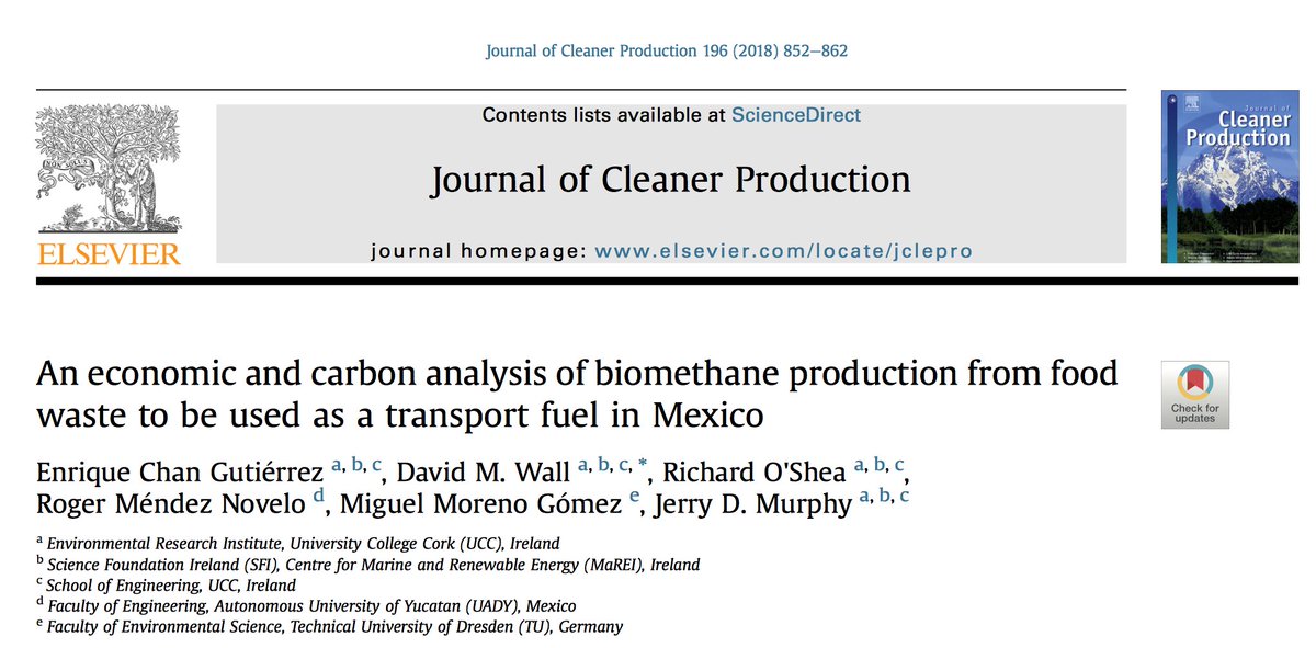 JerryDMurphy66's tweet photo. Latest paper from @MaREIcentre #Bioenergy in collaboration with @uady Mexico on food waste biomethane as a sustainable clean transport biofuel in Mexico finds potential to displace 6.5% of diesel: 65,000 t/y food waste can power 136 buses  
https://t.co/wnDhjSJQlO https://t.co/ScVh2cJmmM