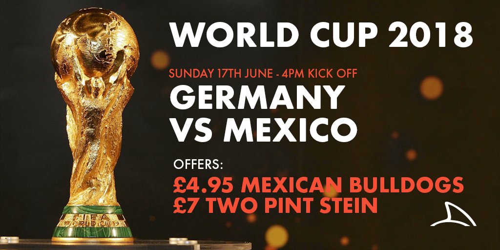 SharkClubUK's tweet photo. Treat your dad this #FathersDay and join us for an EPIC day of #WorldCup action!
🇩🇪Germany vs Mexico🇲🇽 - 4pm
🇧🇷Brazil vs Switzerland🇨🇭 - 7pm
Discounted BULLDOGS and STEINS all day - why would you be anywhere else #NEFollowers?!
#SharkClub #GameOnSC https://t.co/vdreYSVQsv