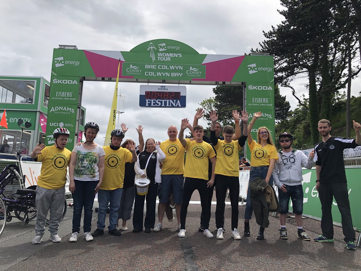 MarkRichardsDSW's tweet photo. Conwy Freewheelers Adapted Cycling Club all set up at ready to go with @WelshCycling at the Women’s Tour of Britain. #WTOB #AdaptedCycling #DisabilitySport https://t.co/Kk7i13woyU