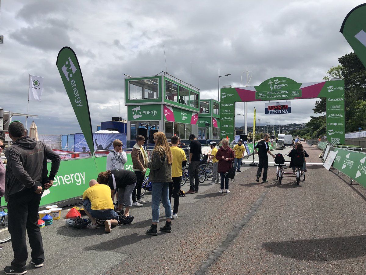 MarkRichardsDSW's tweet photo. Conwy Freewheelers Adapted Cycling Club all set up at ready to go with @WelshCycling at the Women’s Tour of Britain. #WTOB #AdaptedCycling #DisabilitySport https://t.co/Kk7i13woyU