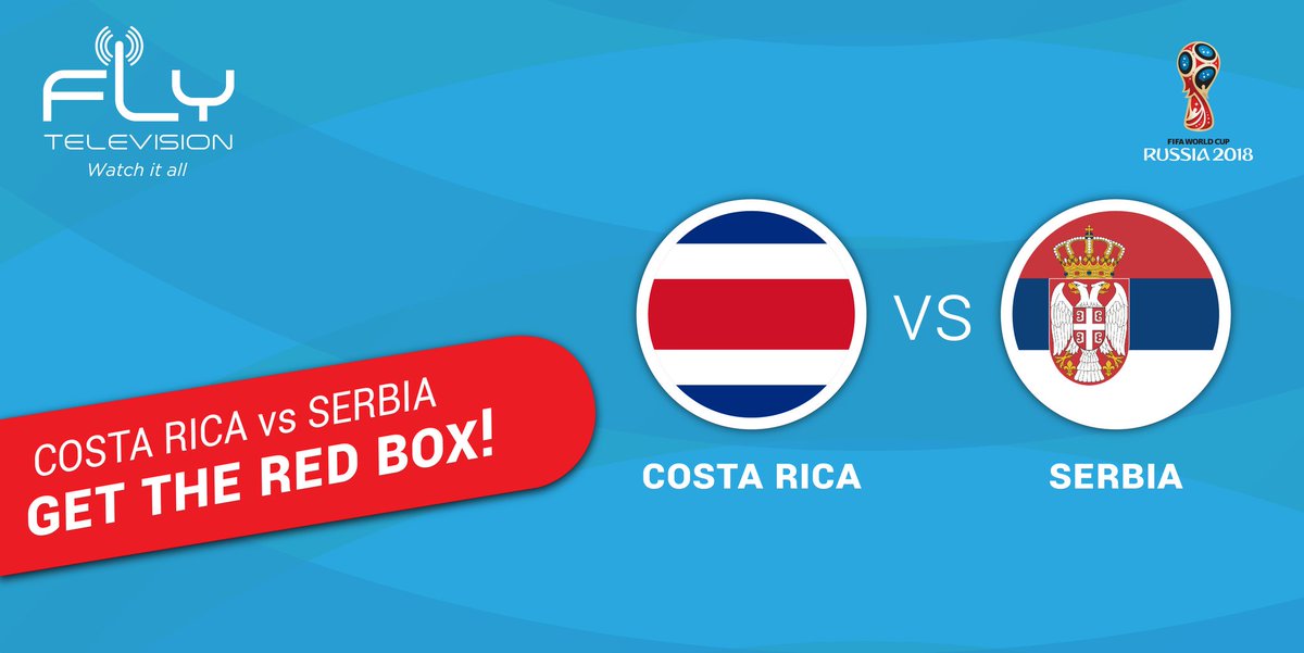 fly_tvghana's tweet photo. It's rained today but that won't stop us from bringing you the #WorldCup2018 live matches! Enjoy Costa Rica vs. Serbia at 12:00 noon, Germany vs. Mexico at 3:00 pm and Brazil vs. Switzerland at 6:00 pm on Fly TV with no interruptions in transmission! #GetTheRedBox #FlyTV https://t.co/8xztOBhPAY