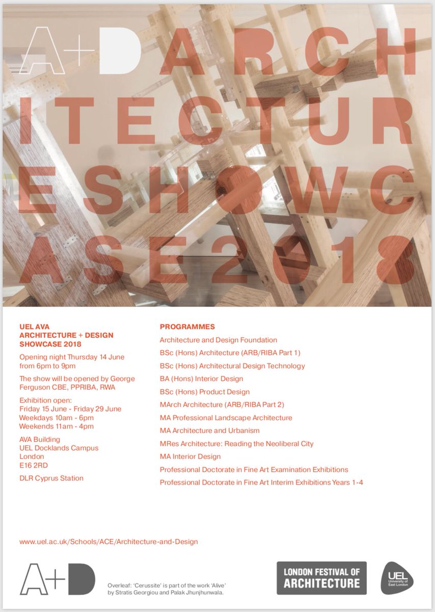Architecture and Design Showcase 2018

A good opportunity to see their work and to speak to employers who are recruiting! Open to all. 

Yasser Shah, Lecturer and Design Tutor of Architecture will be there if you have any questions!
