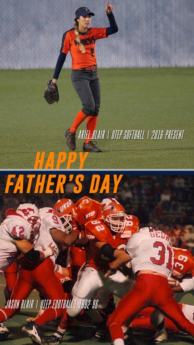 UTEPSoftball's tweet photo. To all the great DADS, Happy Father’s Day from #UTEPSoftball 🧡 #EPMAD (Every Parent Makes a Difference) https://t.co/P11wyQP0KD