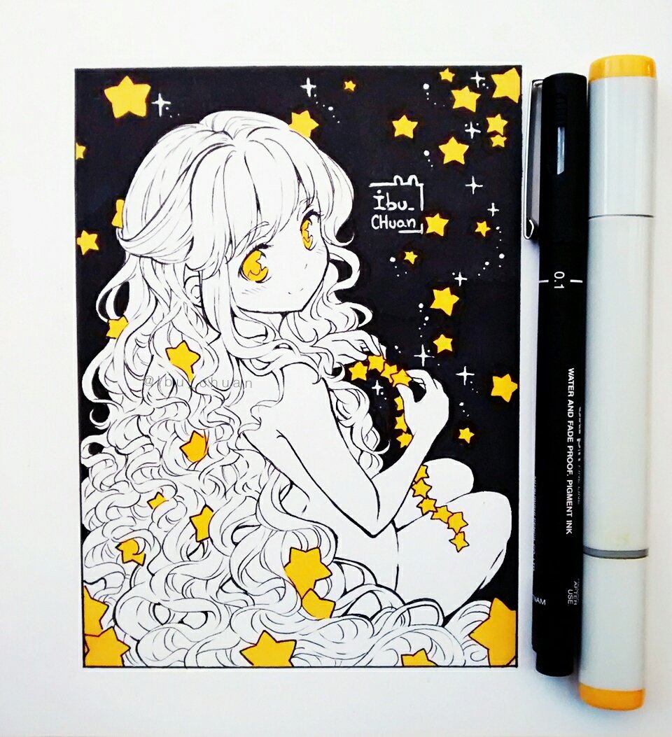 ibi_chuan's tweet photo. Estrellas 🌟
 Ésta es la versión original, pues la que subí a Instagram le tuve que poner un vestido, por qué? Bueno, IG odia los desnudos.. https://t.co/vuk8GQwVIF