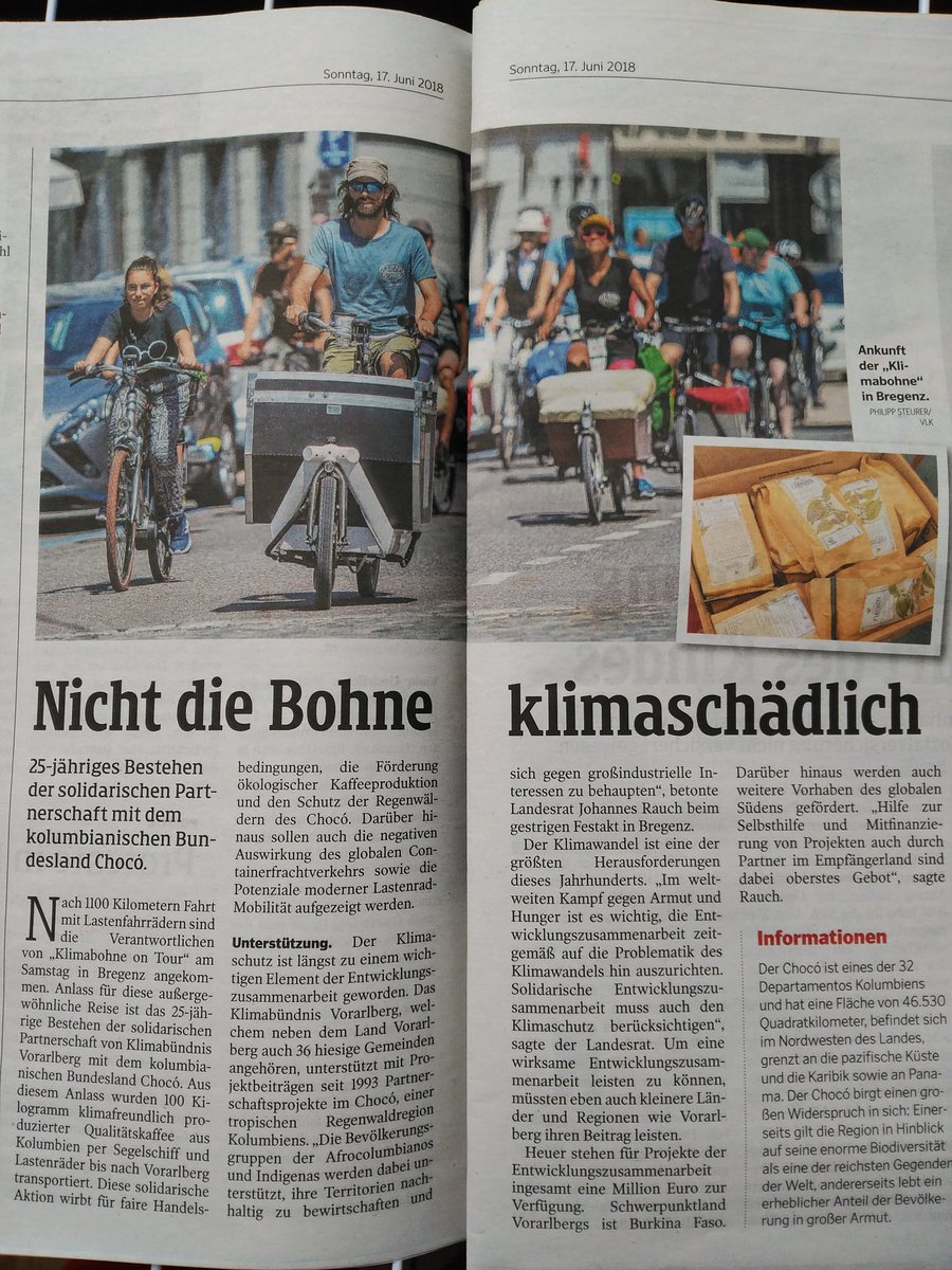 fairvelo's tweet photo. Die Klimabohne und unsere neuen Sharing Cargobikes heute in der #Neue 
Wer ein Rad Testfahren möchte kann das ab sofort gerne tun - hallo@fairvelo.org https://t.co/3ikMhIkHhA
