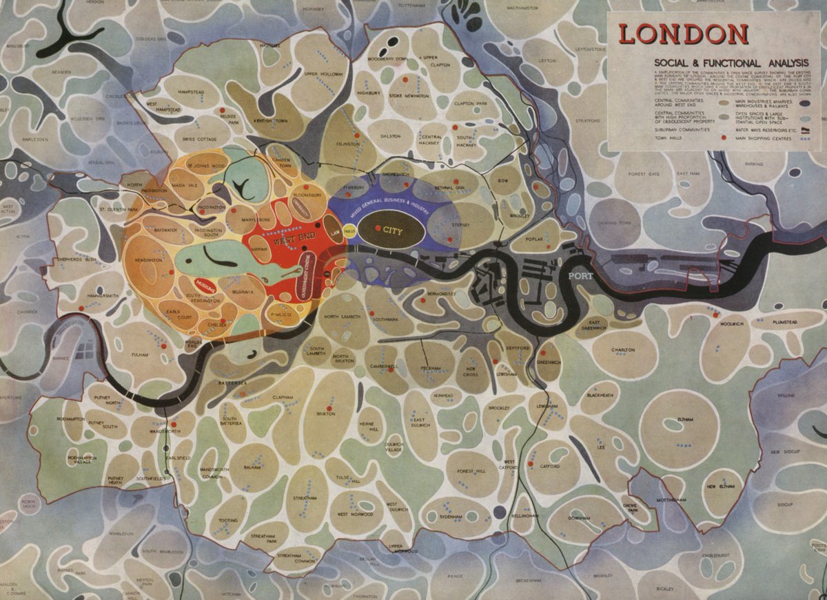 defilippovale's tweet photo. 17 of 100 #infographics way before they were so popular: Patrick Abercrombie (1879 – 1957) an English town planner, who published some stunning 'cellular' maps of London. #100daysofinfographics #infographicinspiration #pastdocet #maps #data https://t.co/HmGODiXzFq