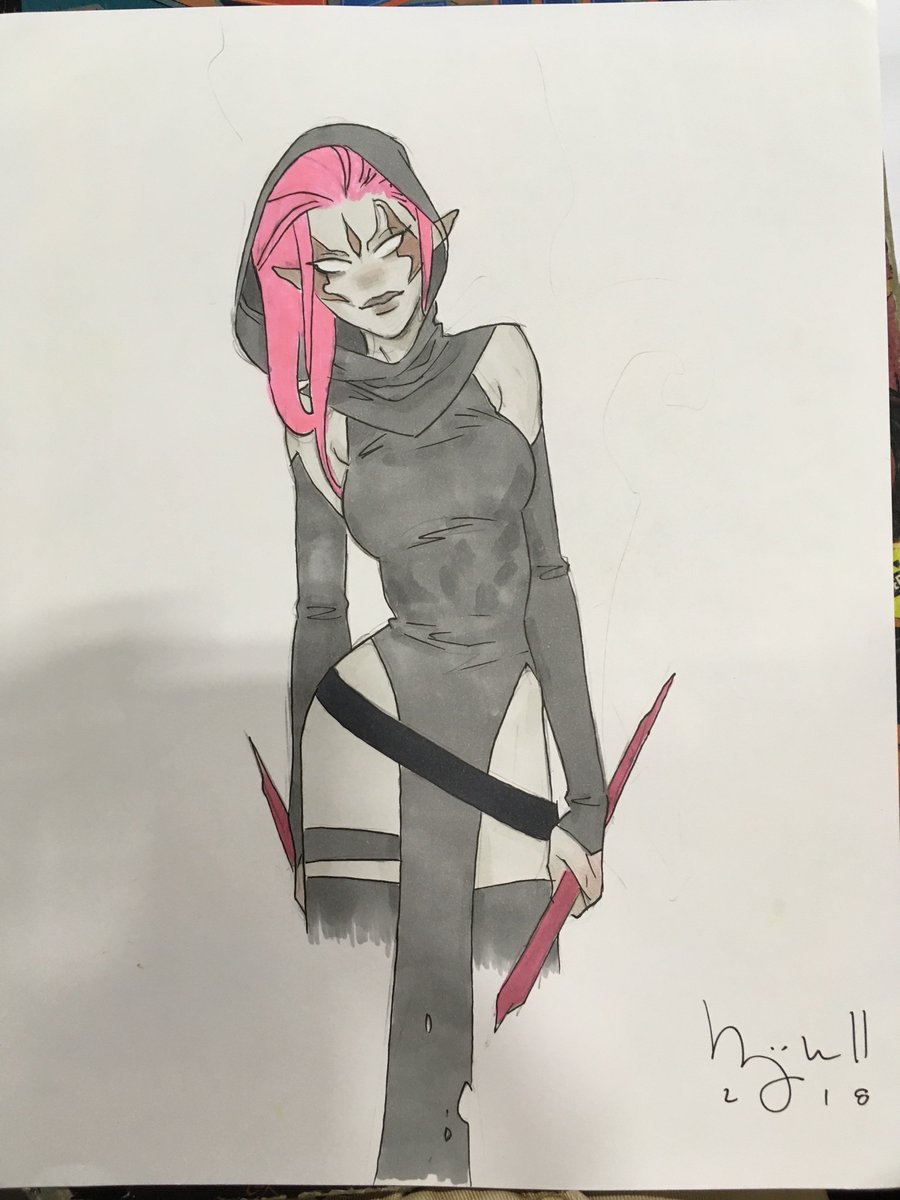 bencaldwellart's tweet photo. #heroescon commission #xmen #blink #pinkhighlighter https://t.co/E03dw2LEKV