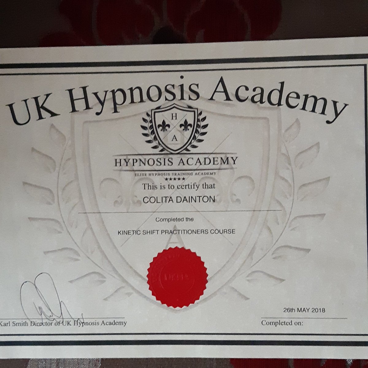 litabix's tweet photo. Official certificate arrived :) #coaching #KineticShift #hypnosis #PositiveMentalAttitude #mindset https://t.co/QEAYR4ANv4