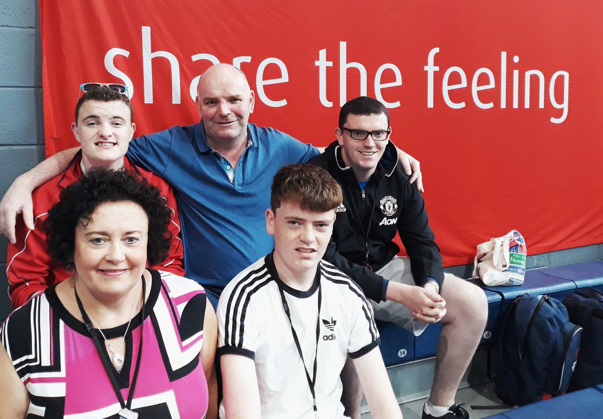 TableTennisSoi's tweet photo. Silver medalist 🥈@SO_Munster  Craig Cleary pictured with his Daddy Ed, twin Keith brother Craig and mummy Martina.

Family feeling very proud on #FathersDay

@TableTennisSoi @SOIreland 

#PlayYourPart https://t.co/sH12TZls3G